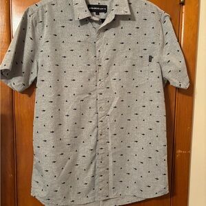 Volcom Gray Patterned Men's Casual Shirt